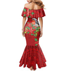 Australian Scarlet Robin Mermaid Dress Aboriginal Inspired Christmas - Aussie Hoodie