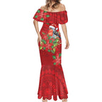 Australian Scarlet Robin Mermaid Dress Aboriginal Inspired Christmas - Aussie Hoodie