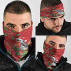 Australian Scarlet Robin Neck Gaiter Aboriginal Inspired Christmas - Aussie Hoodie