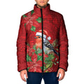Australian Scarlet Robin Padded Jacket Aboriginal Inspired Christmas - Aussie Hoodie