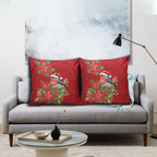 Australian Scarlet Robin Pillow Cover Aboriginal Inspired Christmas - Aussie Hoodie