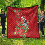 Australian Scarlet Robin Quilt Aboriginal Inspired Christmas - Aussie Hoodie