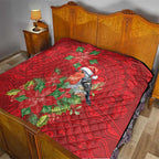 Australian Scarlet Robin Quilt Aboriginal Inspired Christmas - Aussie Hoodie
