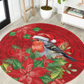 Australian Scarlet Robin Round Carpet Aboriginal Inspired Christmas - Aussie Hoodie