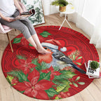 Australian Scarlet Robin Round Carpet Aboriginal Inspired Christmas - Aussie Hoodie