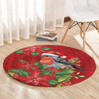 Australian Scarlet Robin Round Carpet Aboriginal Inspired Christmas - Aussie Hoodie