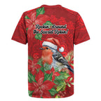 Australian Scarlet Robin Rugby Jersey Aboriginal Inspired Christmas - Aussie Hoodie