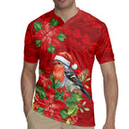 Australian Scarlet Robin Rugby Jersey Aboriginal Inspired Christmas - Aussie Hoodie
