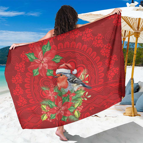 Australian Scarlet Robin Sarong Aboriginal Inspired Christmas - Aussie Hoodie