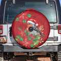 Australian Scarlet Robin Spare Tire Cover Aboriginal Inspired Christmas - Aussie Hoodie
