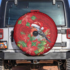 Australian Scarlet Robin Spare Tire Cover Aboriginal Inspired Christmas - Aussie Hoodie