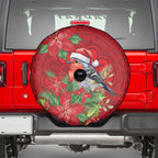 Australian Scarlet Robin Spare Tire Cover Aboriginal Inspired Christmas - Aussie Hoodie