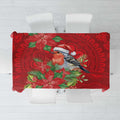 Australian Scarlet Robin Tablecloth Aboriginal Inspired Christmas - Aussie Hoodie