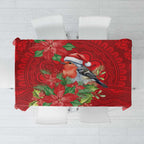 Australian Scarlet Robin Tablecloth Aboriginal Inspired Christmas - Aussie Hoodie