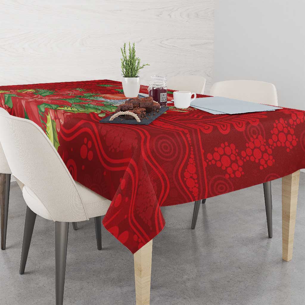 Australian Scarlet Robin Tablecloth Aboriginal Inspired Christmas - Aussie Hoodie