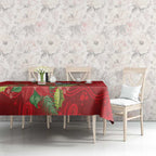 Australian Scarlet Robin Tablecloth Aboriginal Inspired Christmas - Aussie Hoodie