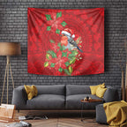 Australian Scarlet Robin Tapestry Aboriginal Inspired Christmas - Aussie Hoodie