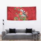 Australian Scarlet Robin Tapestry Aboriginal Inspired Christmas - Aussie Hoodie