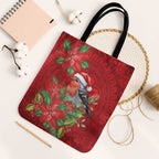 Australian Scarlet Robin Tote Bag Aboriginal Inspired Christmas - Aussie Hoodie