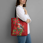 Australian Scarlet Robin Tote Bag Aboriginal Inspired Christmas - Aussie Hoodie
