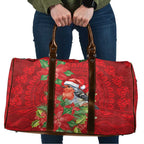 Australian Scarlet Robin Travel Bag Aboriginal Inspired Christmas - Aussie Hoodie