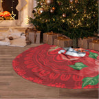 Australian Scarlet Robin Tree Skirt Aboriginal Inspired Christmas - Aussie Hoodie