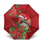 Australian Scarlet Robin Umbrella Aboriginal Inspired Christmas - Aussie Hoodie