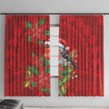 Australian Scarlet Robin Window Curtain Aboriginal Inspired Christmas - Aussie Hoodie