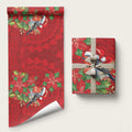 Australian Scarlet Robin Wrapping Paper Aboriginal Inspired Christmas - Aussie Hoodie