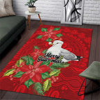 Australian Silver Gull Area Rug Aboriginal Inspired Christmas - Aussie Hoodie