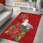 Australian Silver Gull Area Rug Aboriginal Inspired Christmas - Aussie Hoodie