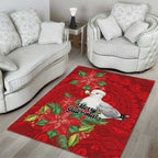 Australian Silver Gull Area Rug Aboriginal Inspired Christmas - Aussie Hoodie