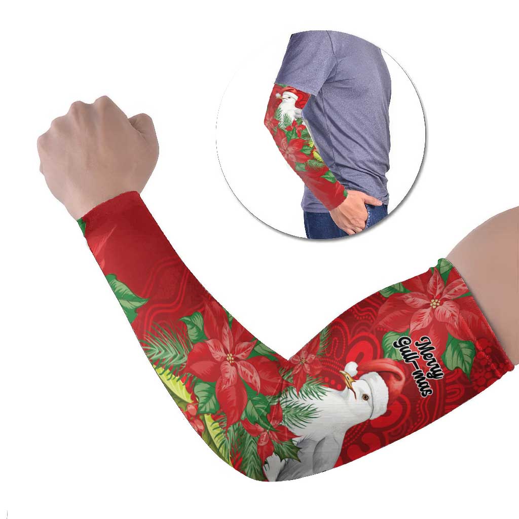 Australian Silver Gull Arm Sleeves Aboriginal Inspired Christmas - Aussie Hoodie