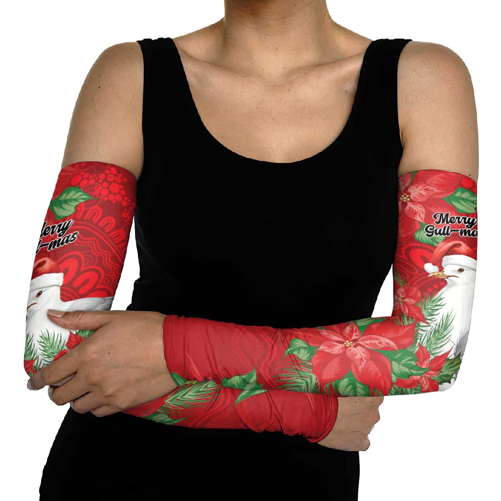 Australian Silver Gull Arm Sleeves Aboriginal Inspired Christmas - Aussie Hoodie