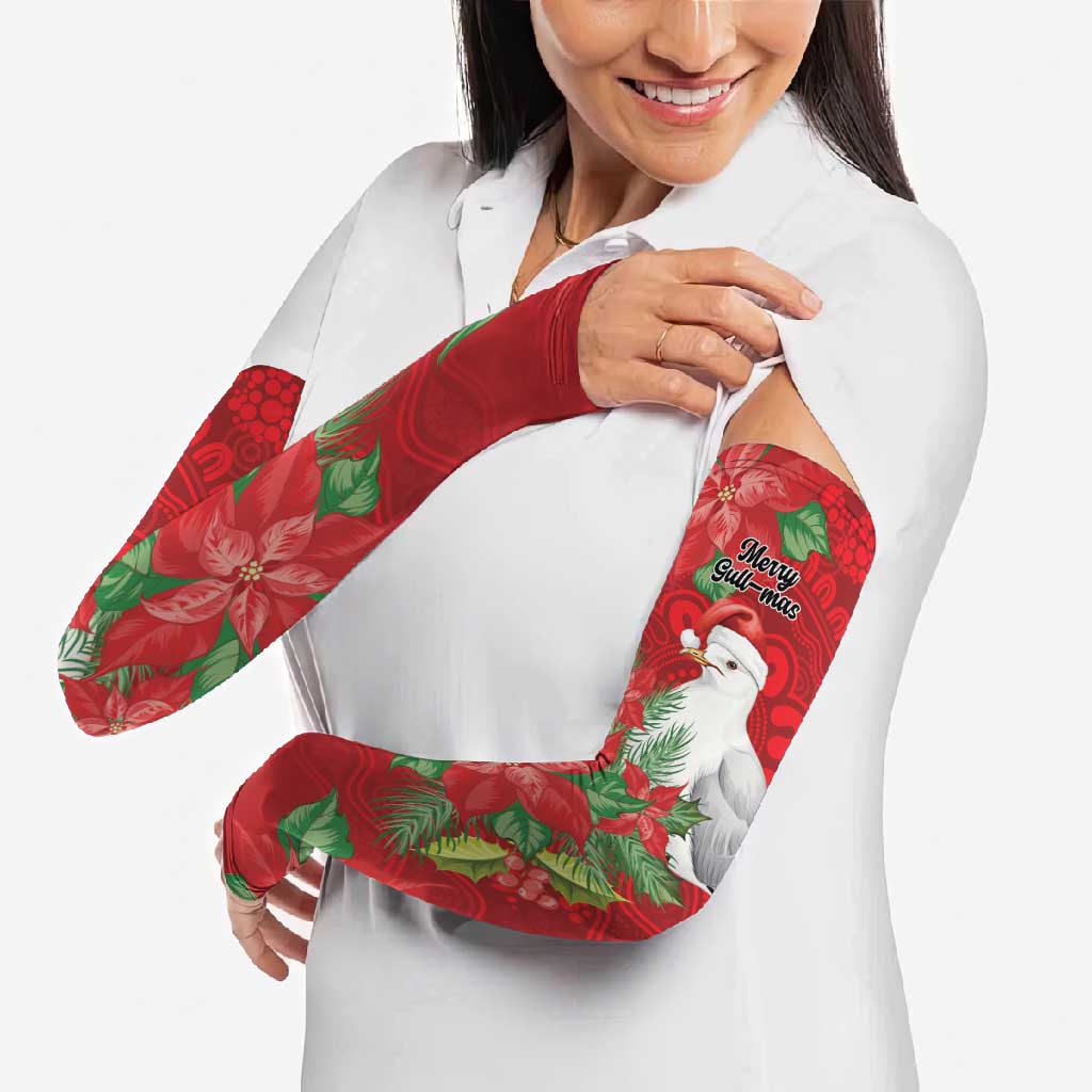Australian Silver Gull Arm Sleeves Aboriginal Inspired Christmas - Aussie Hoodie