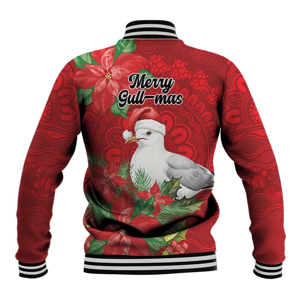 Australian Silver Gull Baseball Jacket Aboriginal Inspired Christmas - Aussie Hoodie