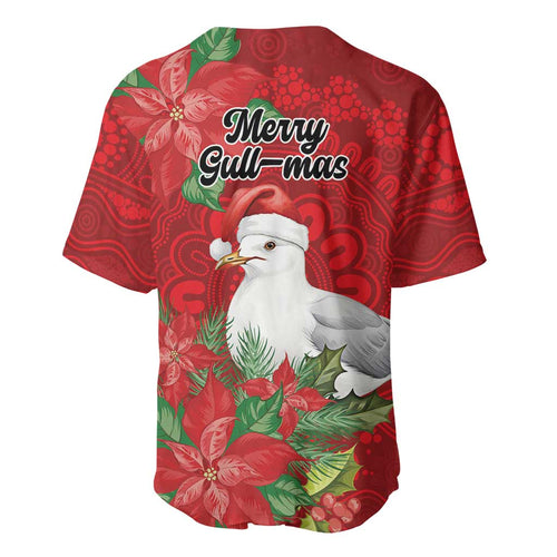 Australian Silver Gull Baseball Jersey Aboriginal Inspired Christmas - Aussie Hoodie