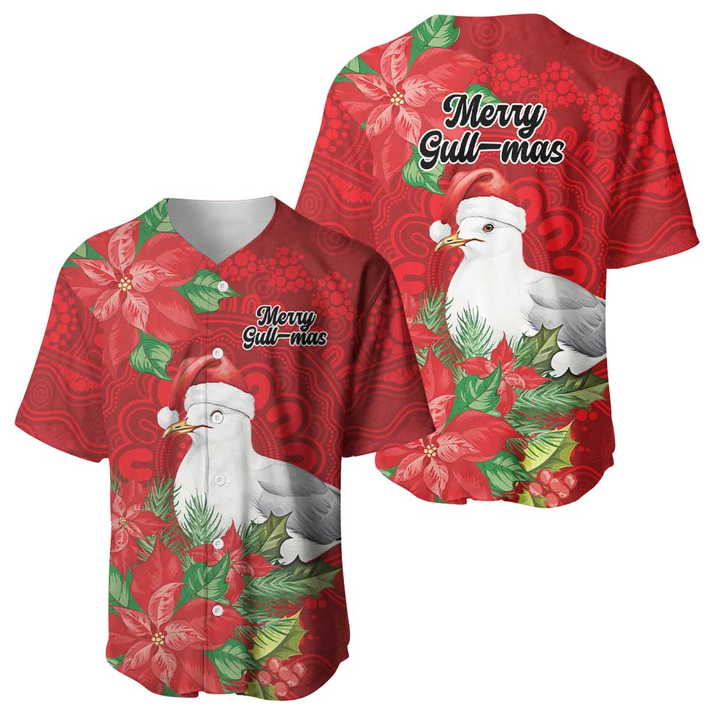 Australian Silver Gull Baseball Jersey Aboriginal Inspired Christmas - Aussie Hoodie