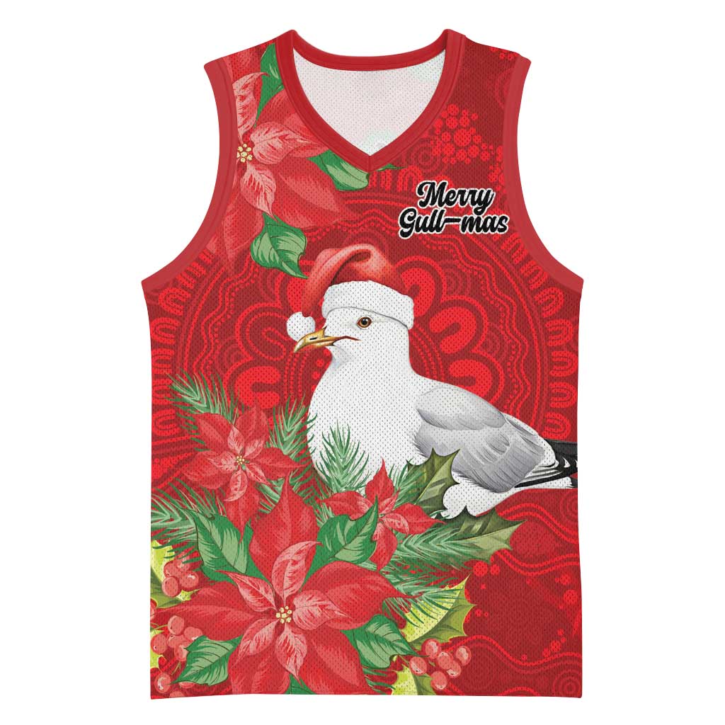 Australian Silver Gull Basketball Jersey Aboriginal Inspired Christmas - Aussie Hoodie
