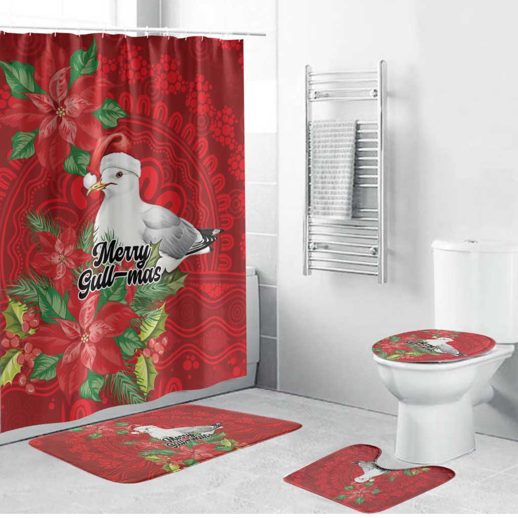 Australian Silver Gull Bathroom Set Aboriginal Inspired Christmas - Aussie Hoodie