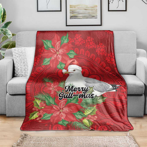 Australian Silver Gull Blanket Aboriginal Inspired Christmas - Aussie Hoodie