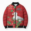 Australian Silver Gull Bomber Puffer Jacket Aboriginal Inspired Christmas - Aussie Hoodie