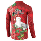 Australian Silver Gull Button Sweatshirt Aboriginal Inspired Christmas - Aussie Hoodie