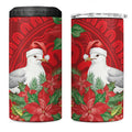 Australian Silver Gull 4 in 1 Can Cooler Tumbler Aboriginal Inspired Christmas - Aussie Hoodie