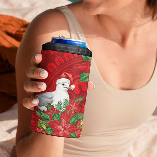 Australian Silver Gull 4 in 1 Can Cooler Tumbler Aboriginal Inspired Christmas - Aussie Hoodie
