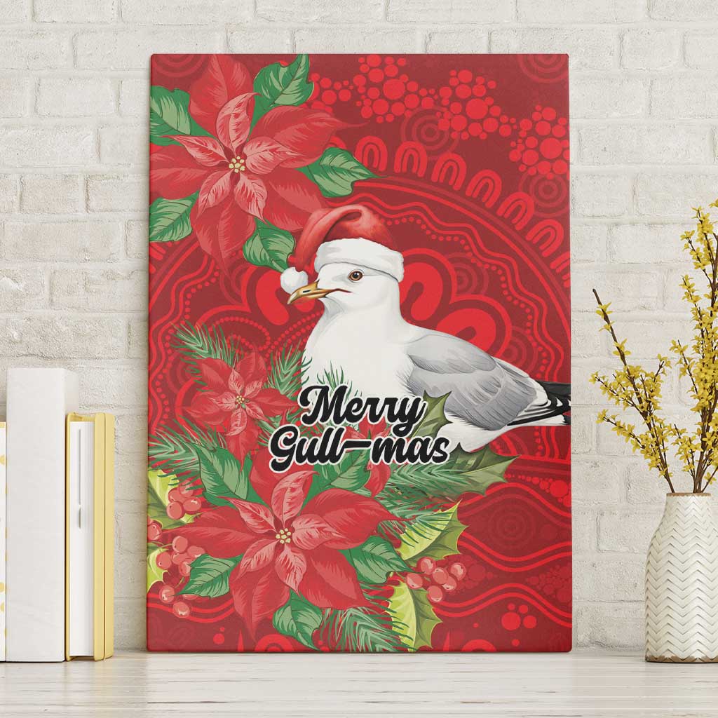 Australian Silver Gull Canvas Wall Art Aboriginal Inspired Christmas - Aussie Hoodie