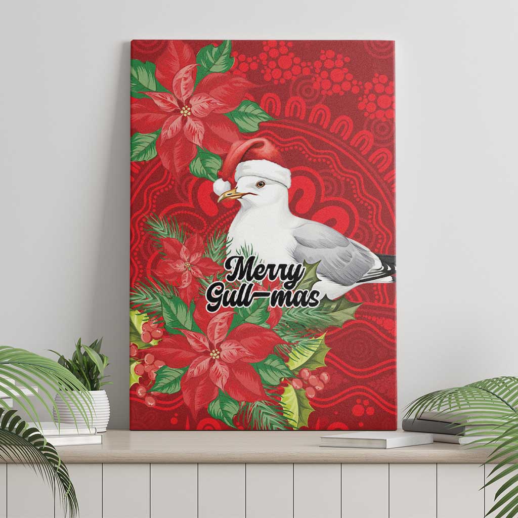 Australian Silver Gull Canvas Wall Art Aboriginal Inspired Christmas - Aussie Hoodie