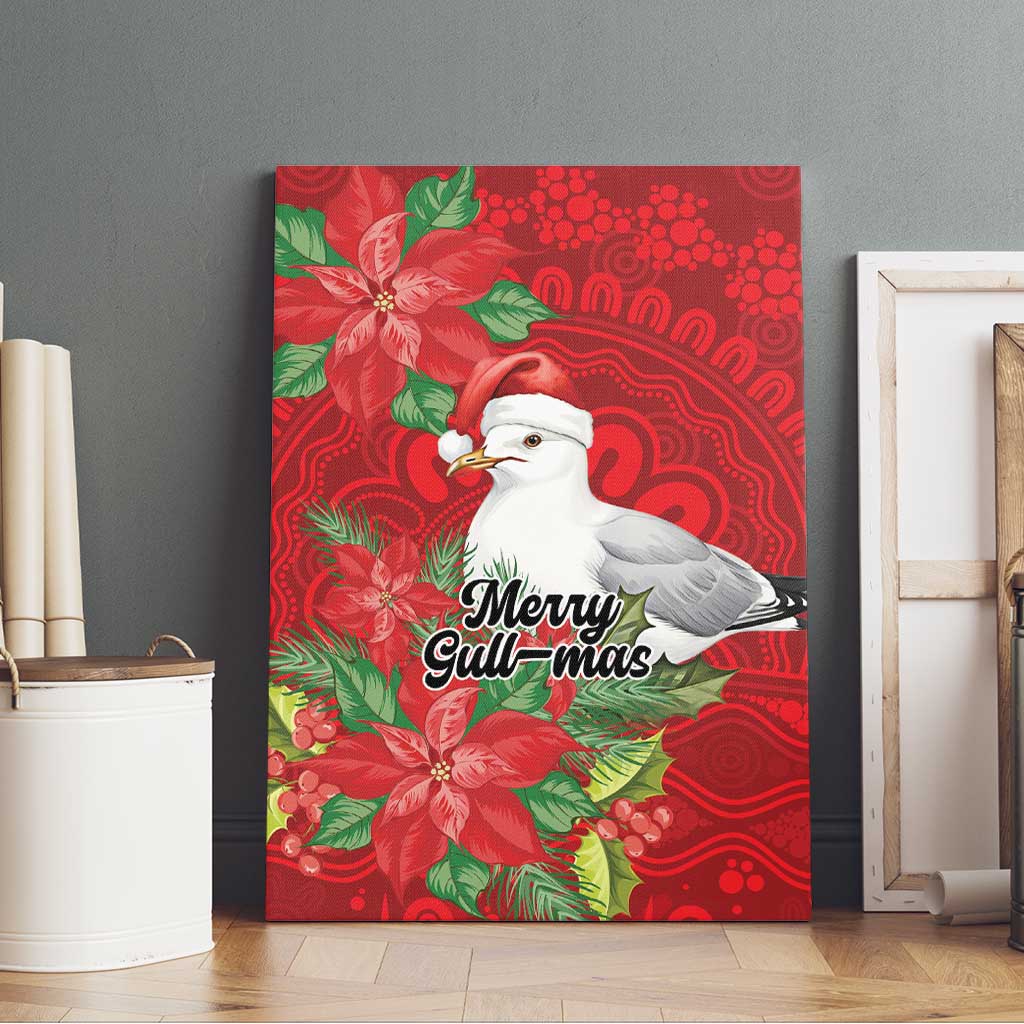 Australian Silver Gull Canvas Wall Art Aboriginal Inspired Christmas - Aussie Hoodie