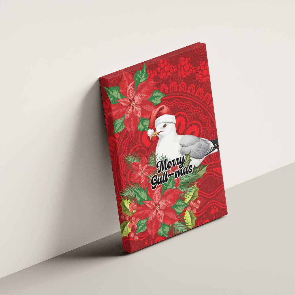 Australian Silver Gull Canvas Wall Art Aboriginal Inspired Christmas - Aussie Hoodie