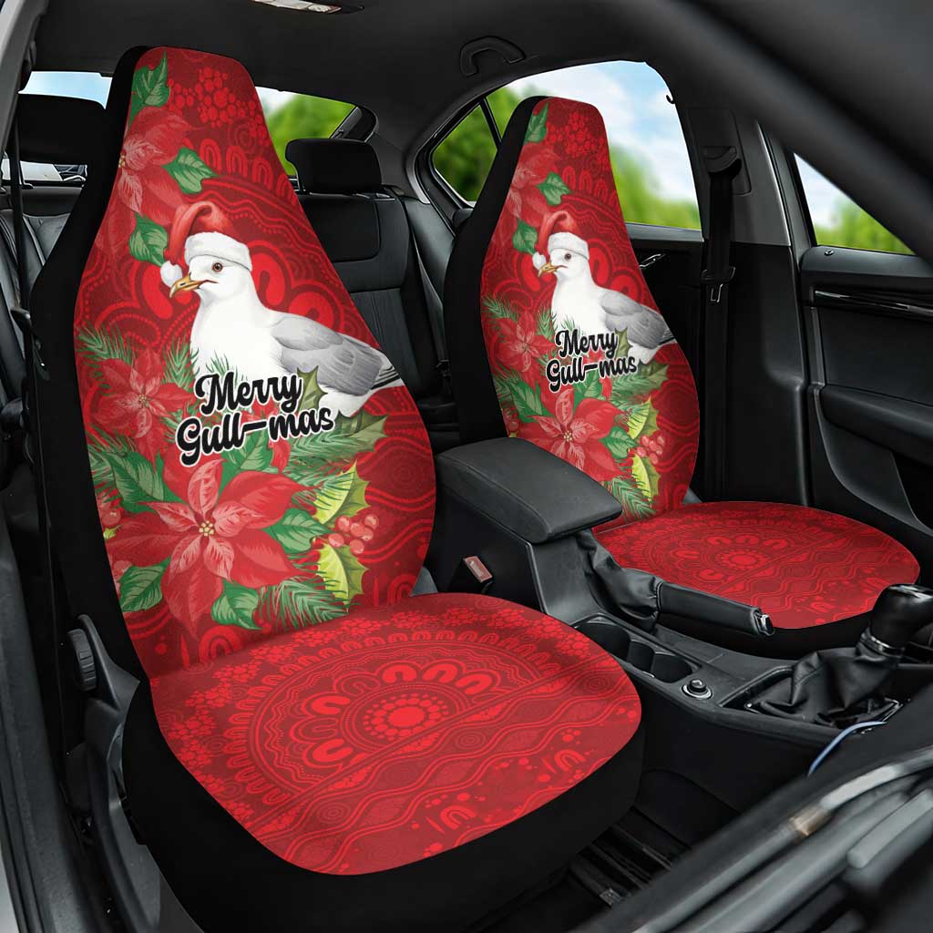Australian Silver Gull Car Seat Cover Aboriginal Inspired Christmas - Aussie Hoodie